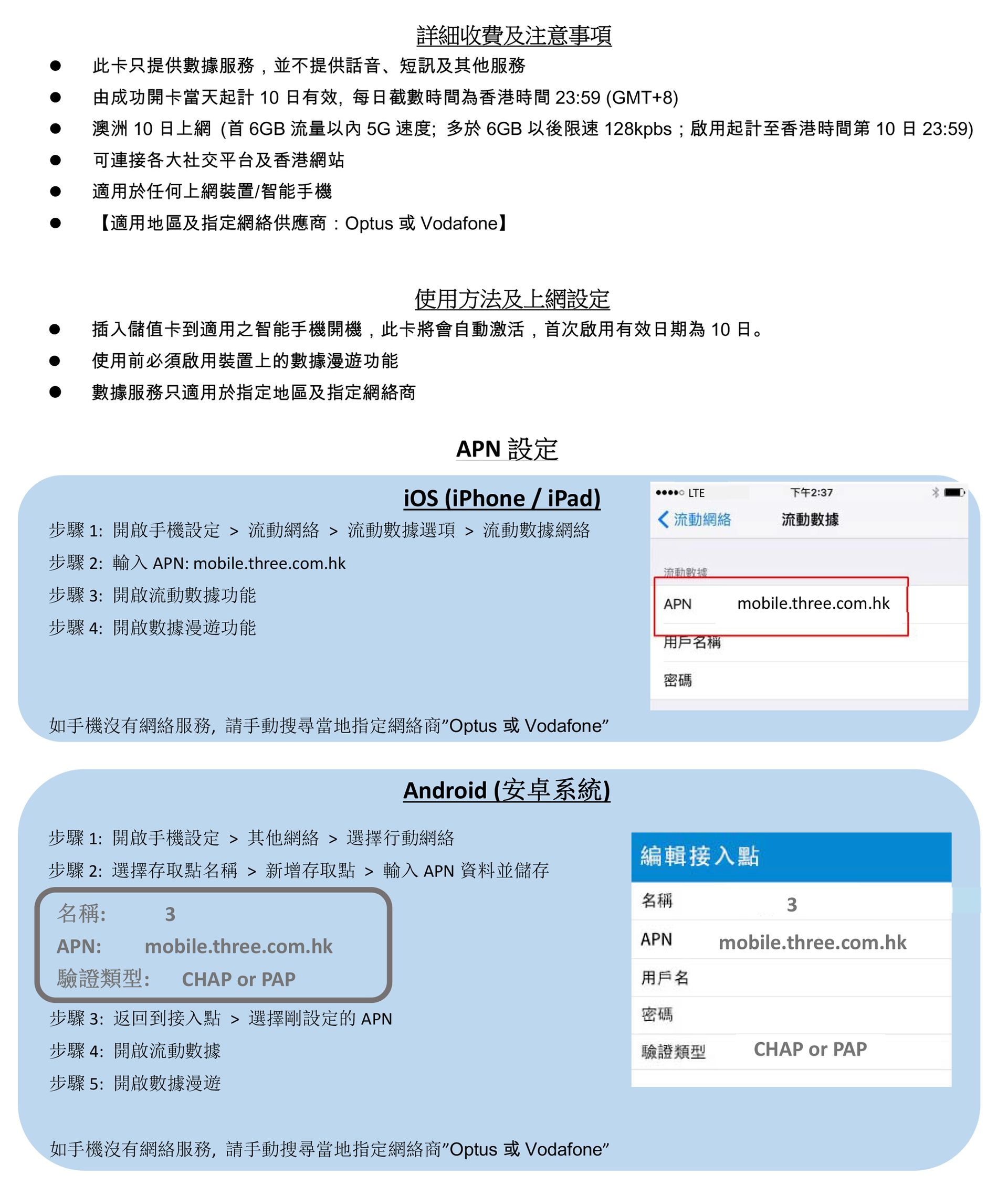 Roamfree澳洲10日5G無限數據卡中文